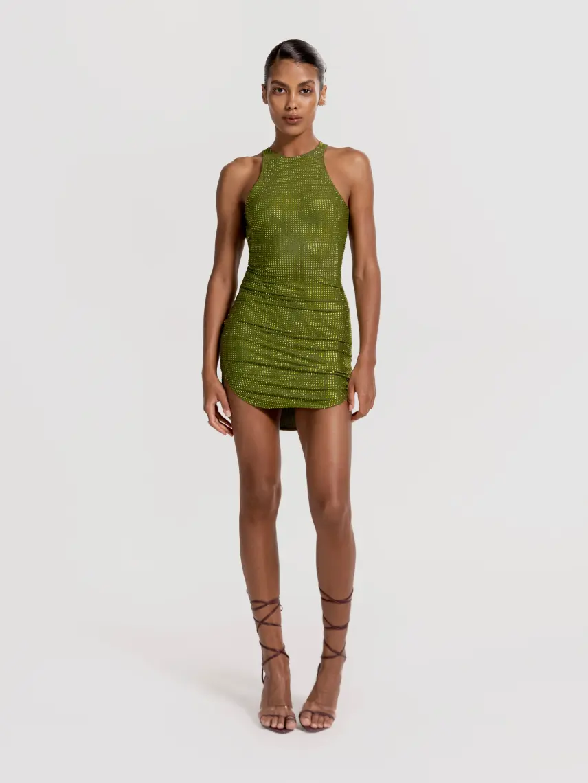 CULTNAKED Rochie Munekita în nuanța Peridot Glow
