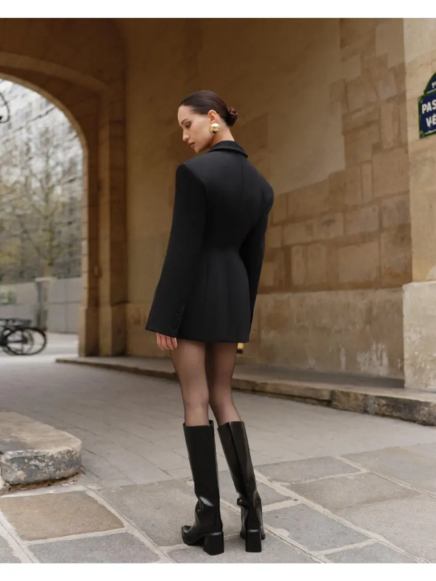 Stash Сукня-жакет Sienna чорного кольору