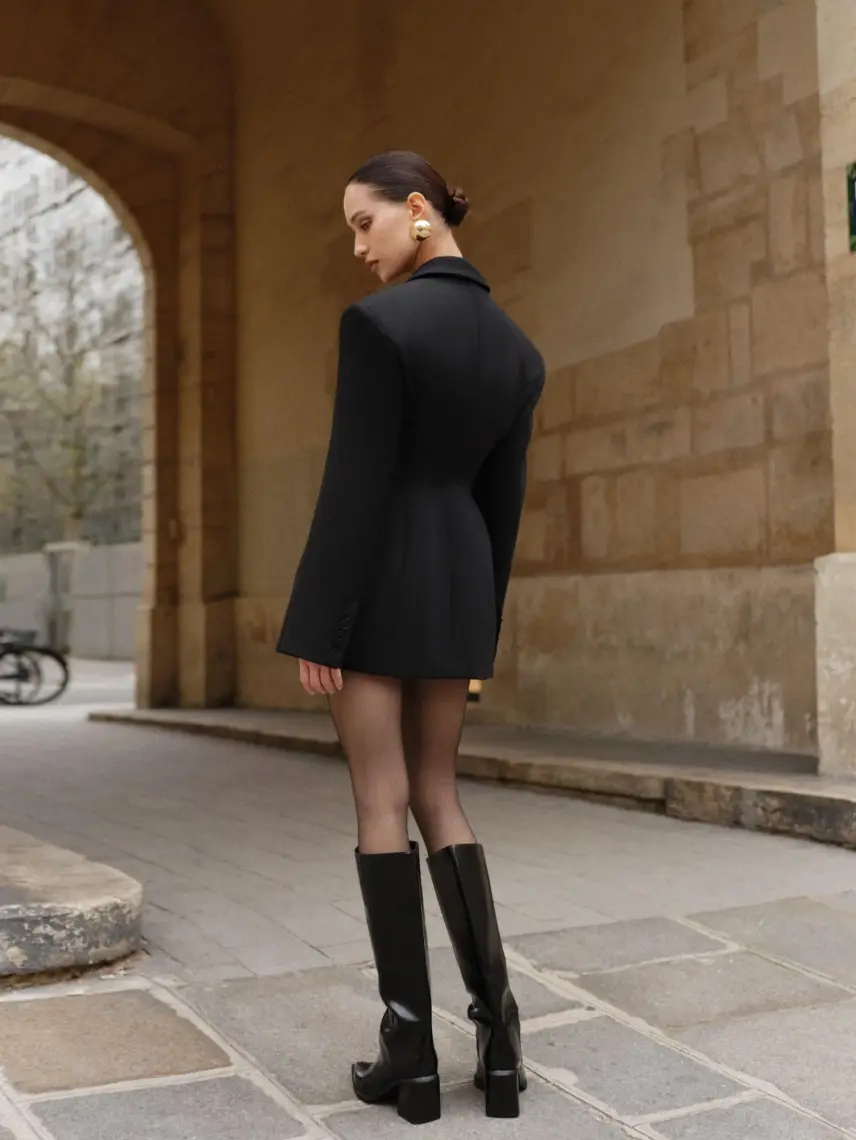 Stash Сукня-жакет Sienna чорного кольору