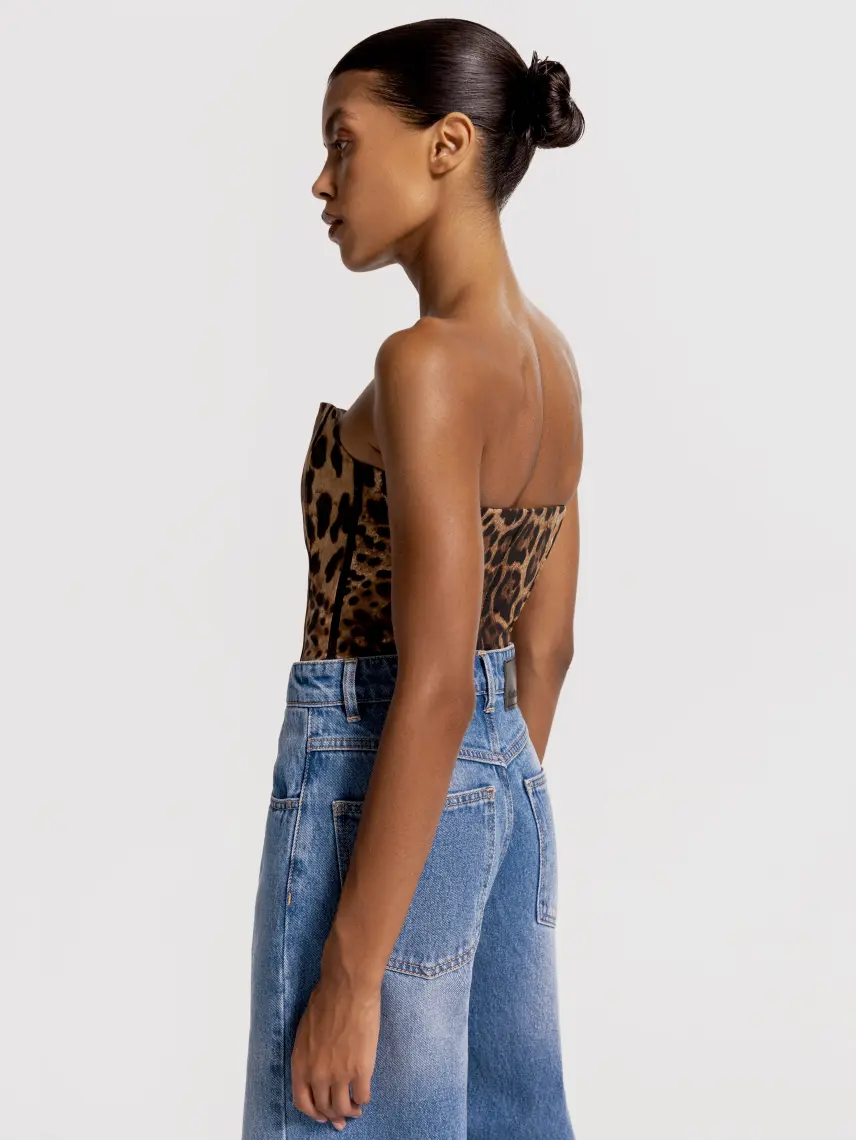 CULTNAKED Etta bandeau in leopardato