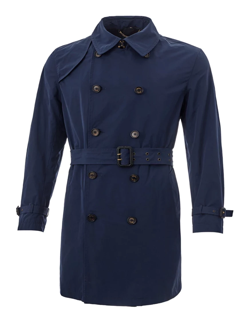 Sealup Trench classico in tessuto tecnico blu