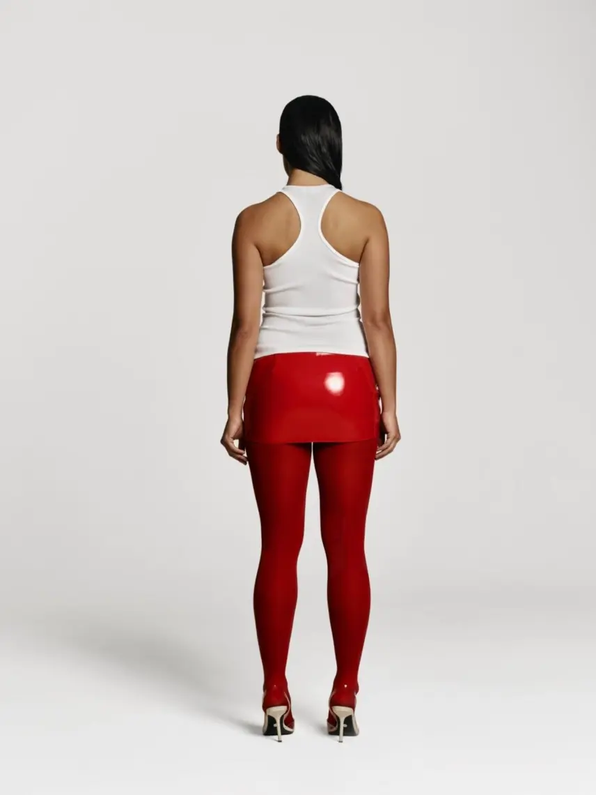 CULTNAKED Gonna-pantalone Love Mini Mini in vernice rossa