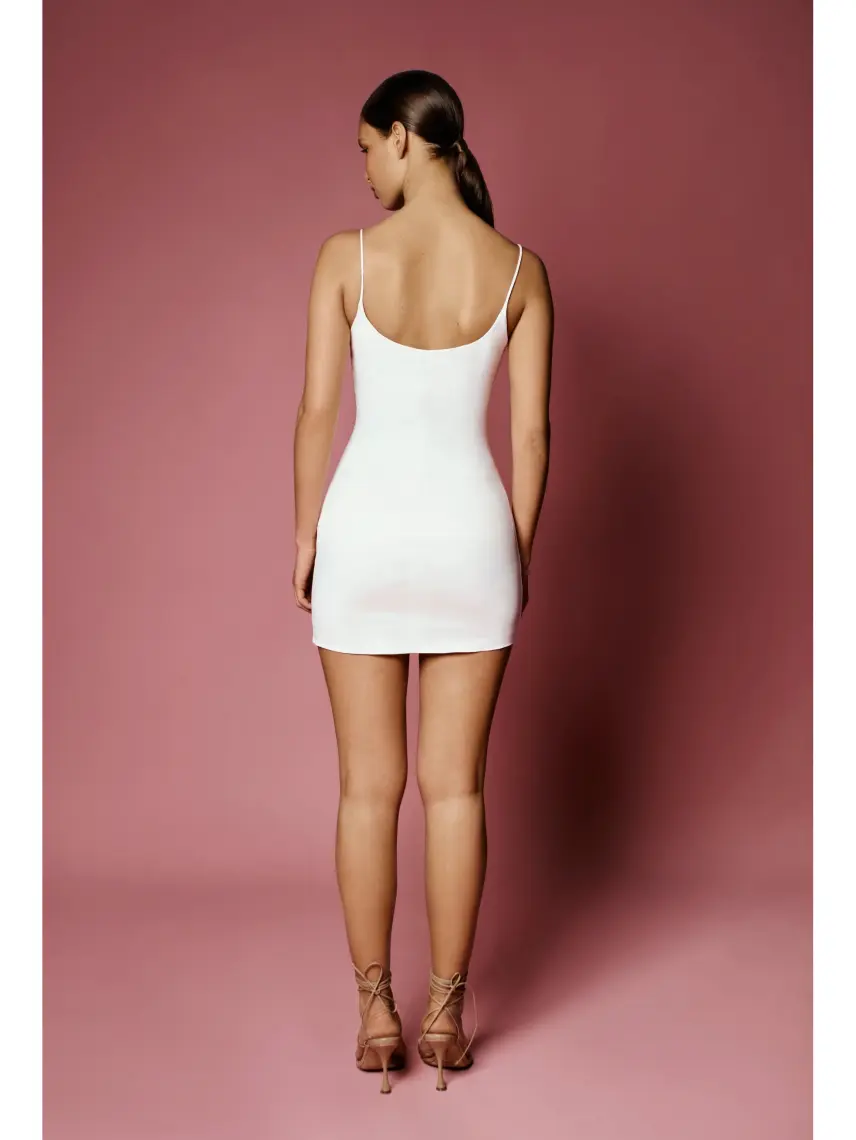 CULTNAKED Tuta a clessidra in bianco