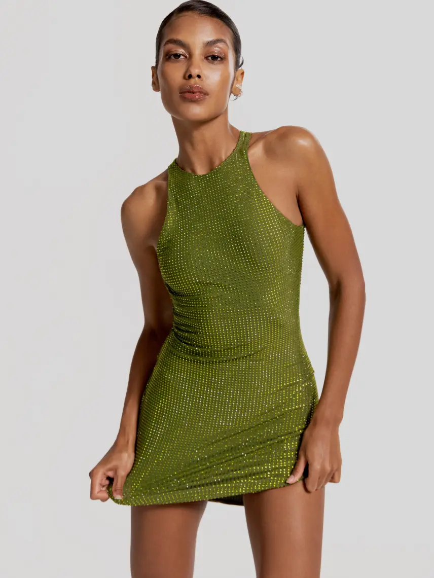CULTNAKED Rochie Munekita în nuanța Peridot Glow