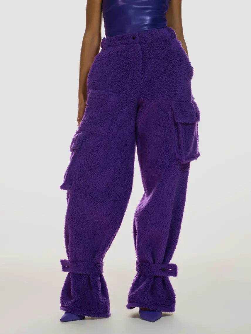 CULTNAKED Pantaloni soffici viola