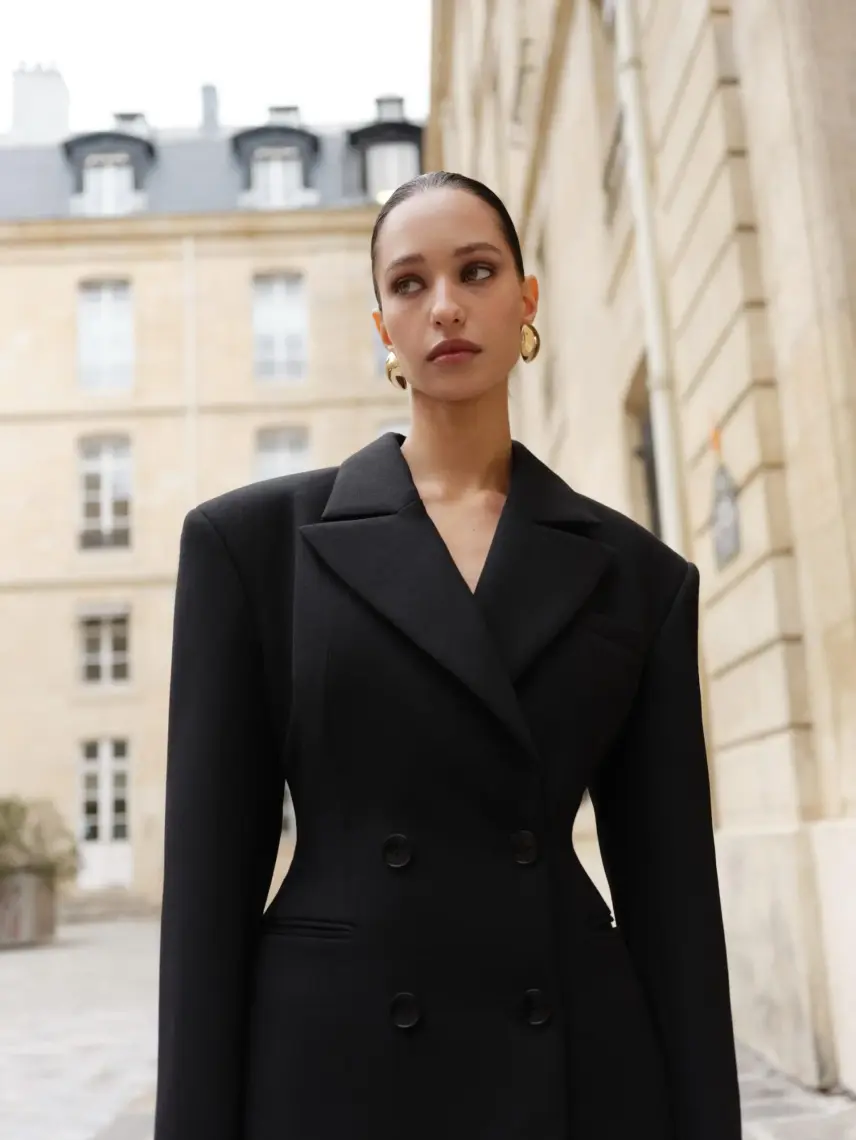 Stash Сукня-жакет Sienna чорного кольору