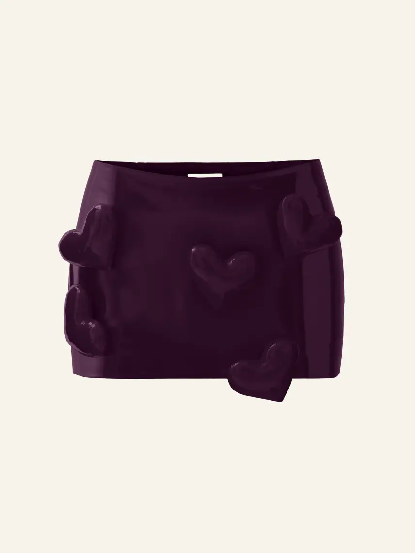 CULTNAKED Gonna-pantalone Love Mini Mini in vernice color prugna