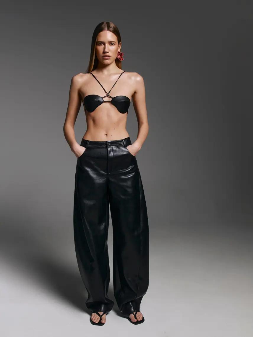 CULTNAKED Pantaloni a botte in vera pelle