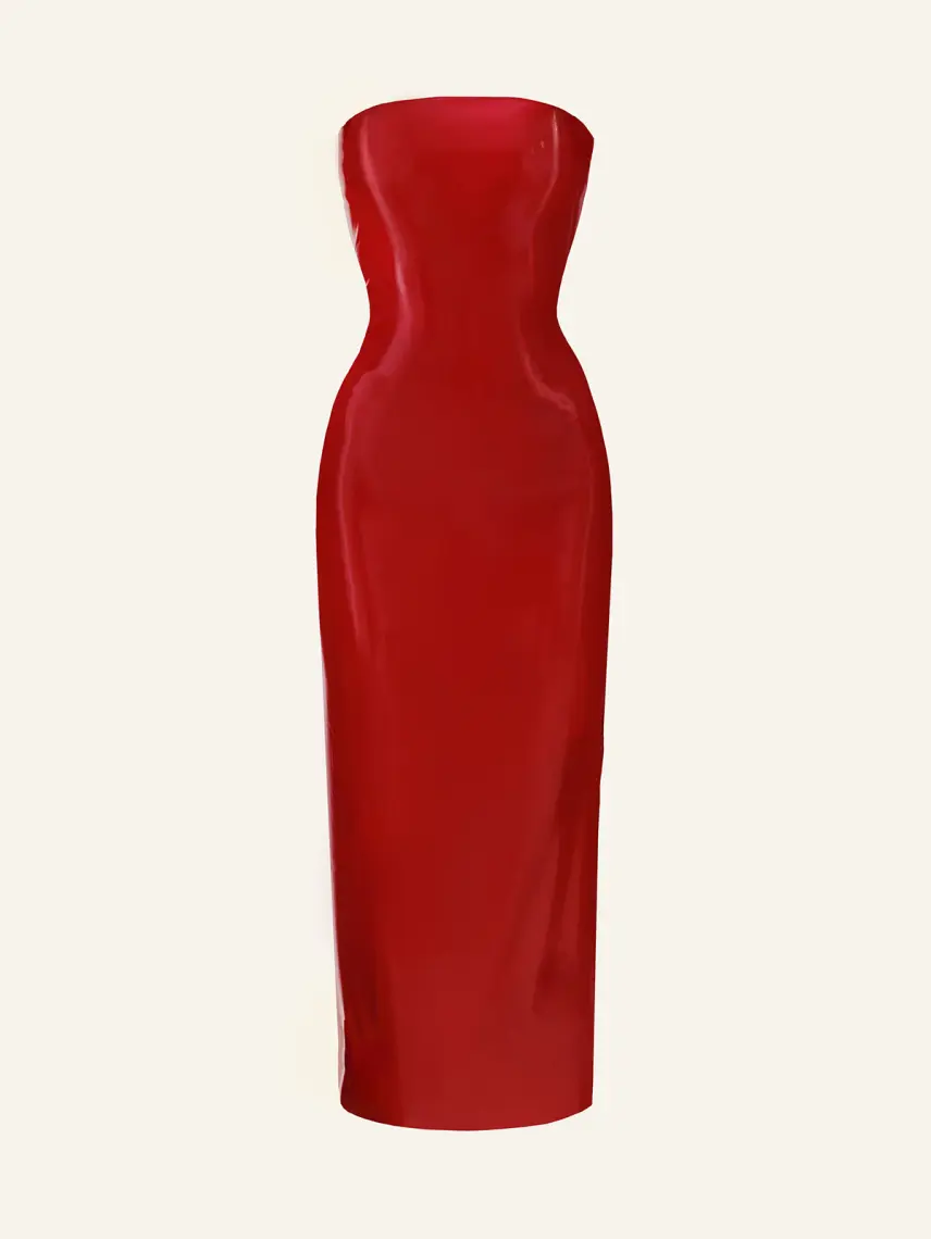 CULTNAKED Abito Killa in vernice rossa