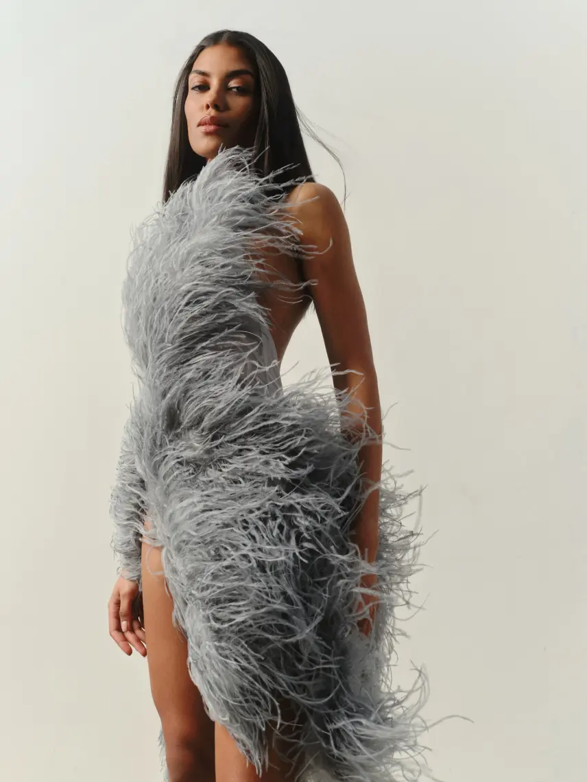 CULTNAKED Kombinezon Cloud Nine w kolorze Smoke Feathers