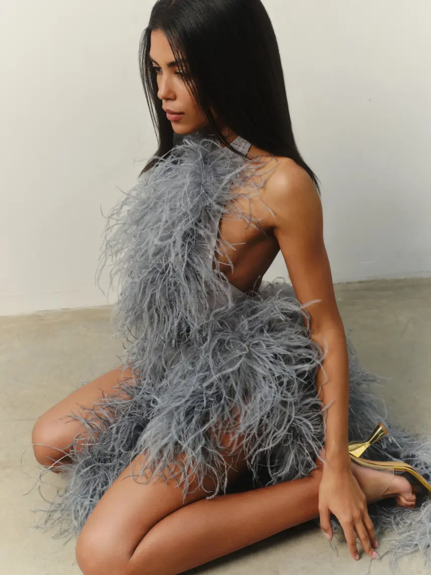 CULTNAKED Kombinezon Cloud Nine w kolorze Smoke Feathers