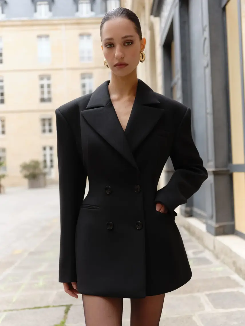 Stash Сукня-жакет Sienna чорного кольору