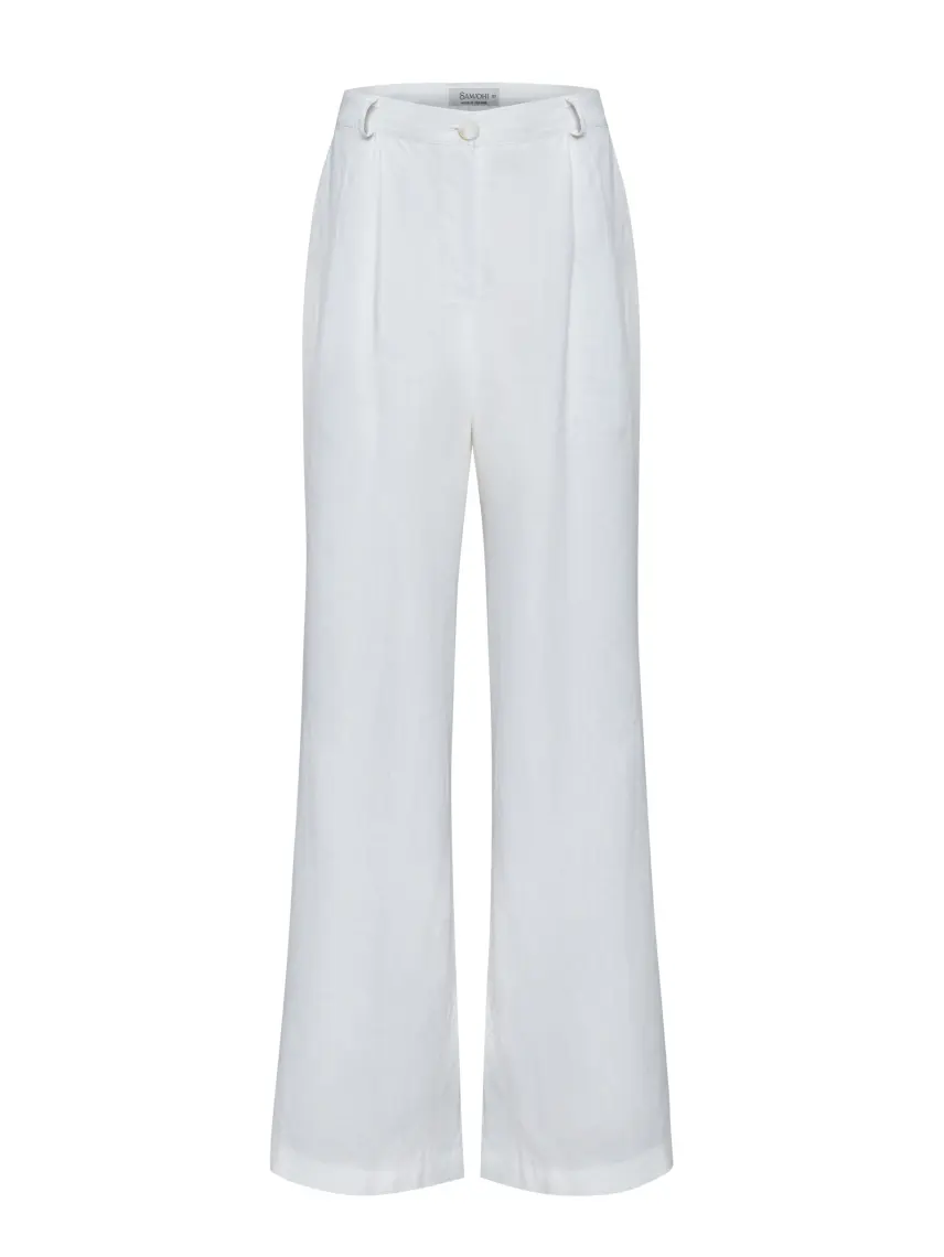 Samadhi Pantaloni in lino color latte Chloe