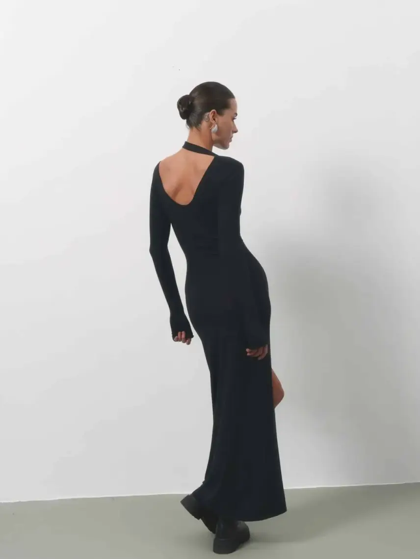 Samadhi Rochie maxi din tricotaj angora