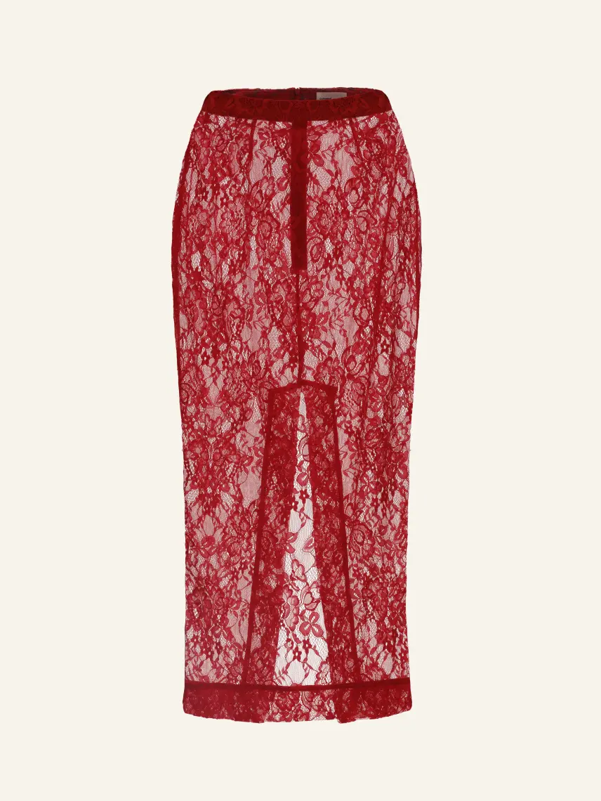 CULTNAKED Gonna Allure in pizzo rosso
