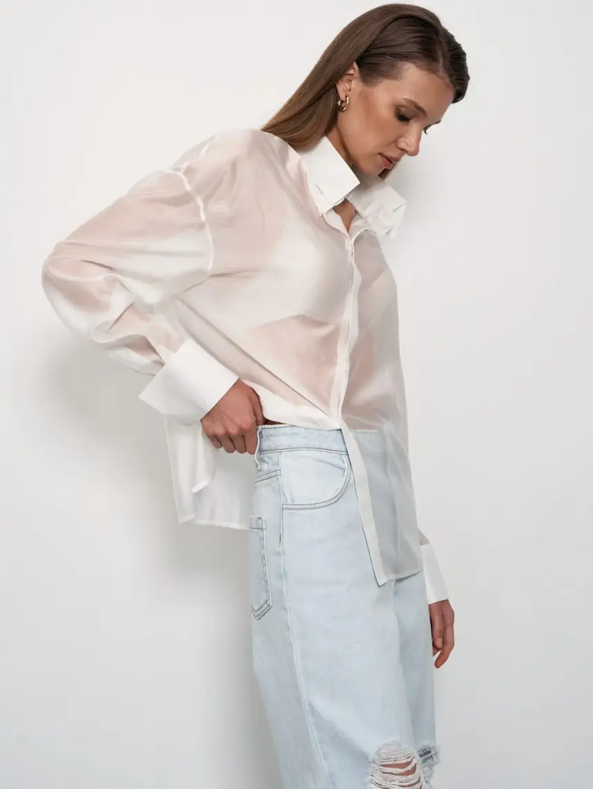 Samadhi Блузка-вуаль біла