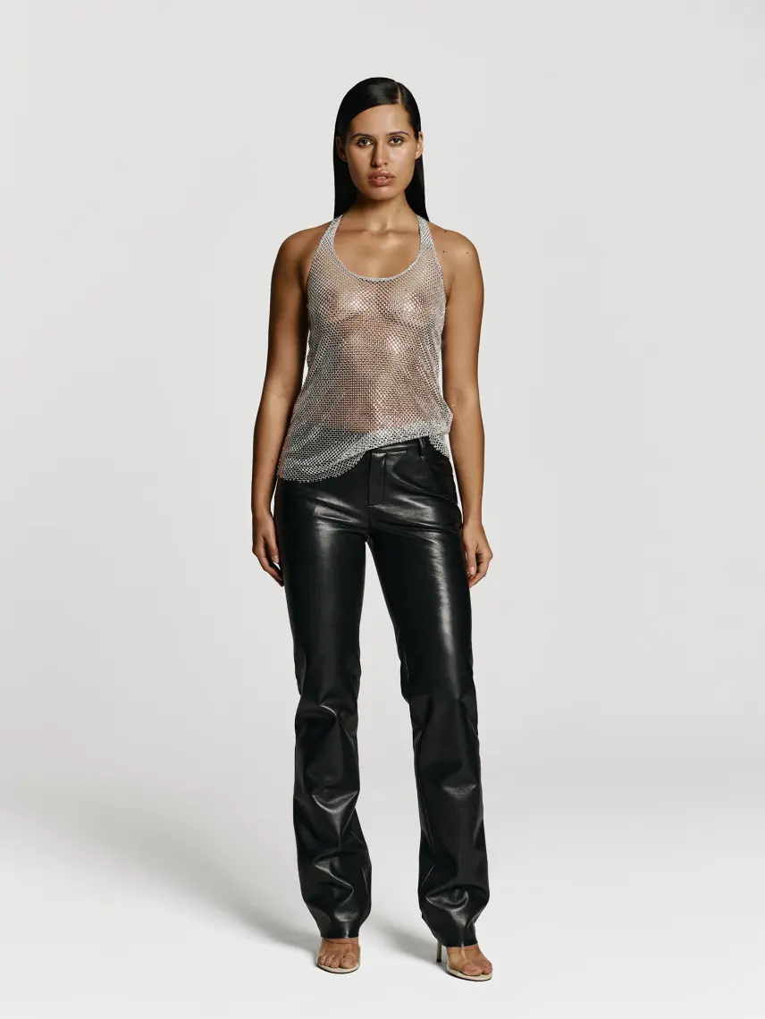 CULTNAKED Top Stardust color argento