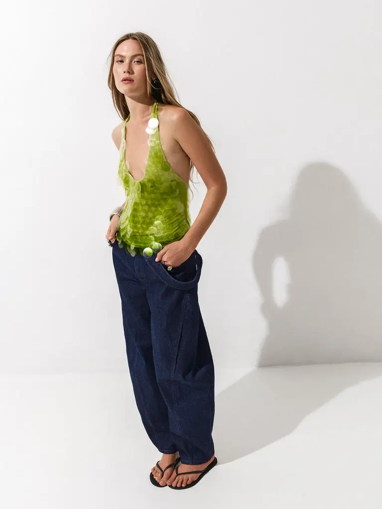CULTNAKED Paloma top in Matcha