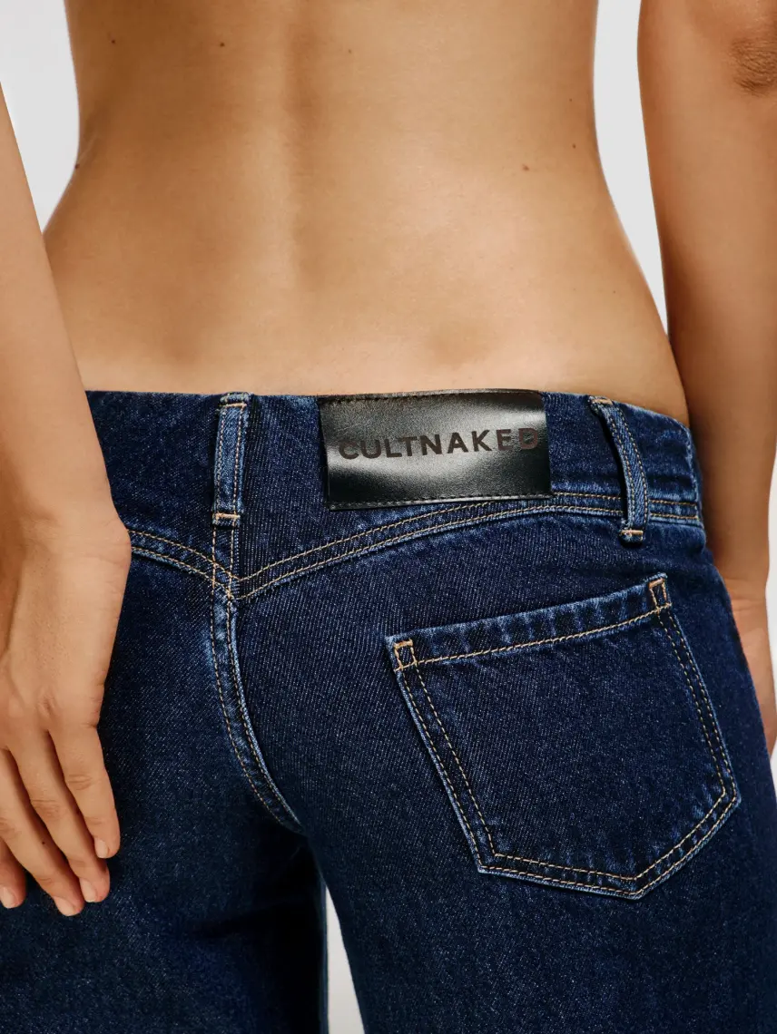 CULTNAKED Spodnie Denim Nerd w kolorze granatowym