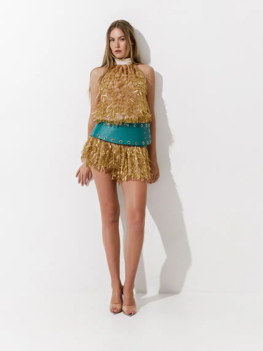 CULTNAKED Gonna-pantalone Copacabana in oro