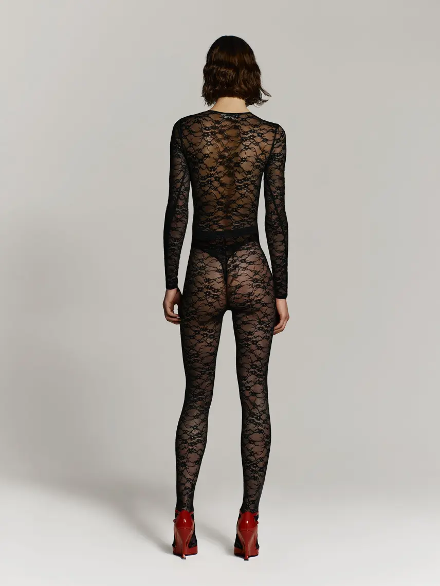 CULTNAKED Lace Skin leggings in Onyx