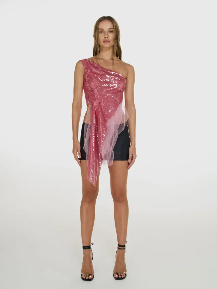 CULTNAKED Top a forma di luna in rosa