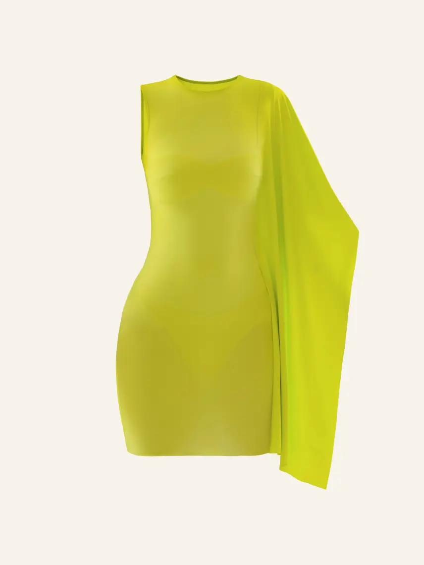 CULTNAKED Abito luminoso color lime