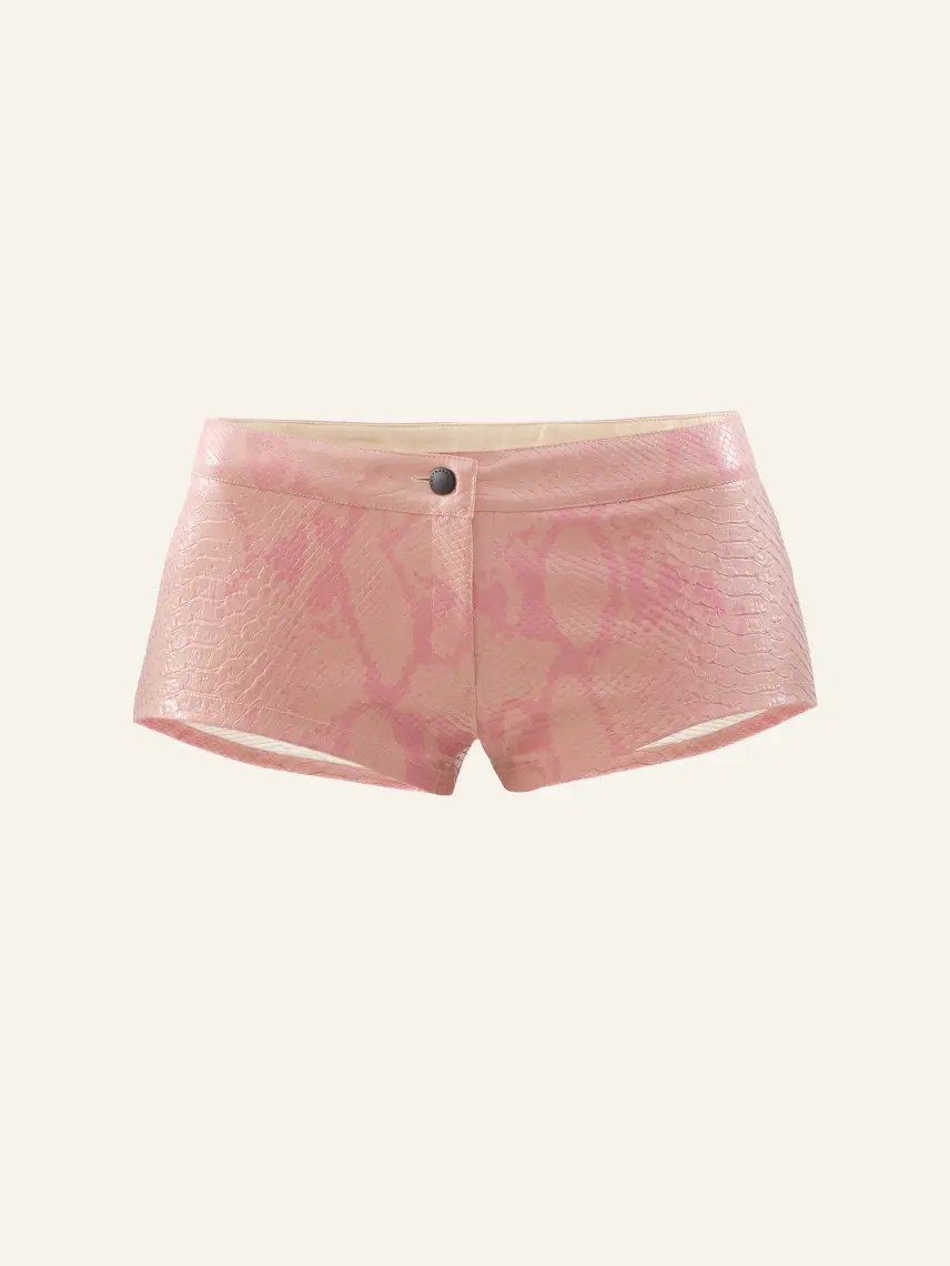 CULTNAKED Mini shorts in pitone rosa