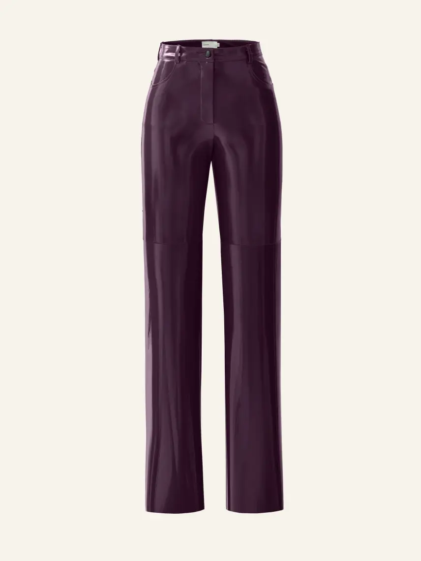 CULTNAKED Pantaloni Killa in vernice color prugna