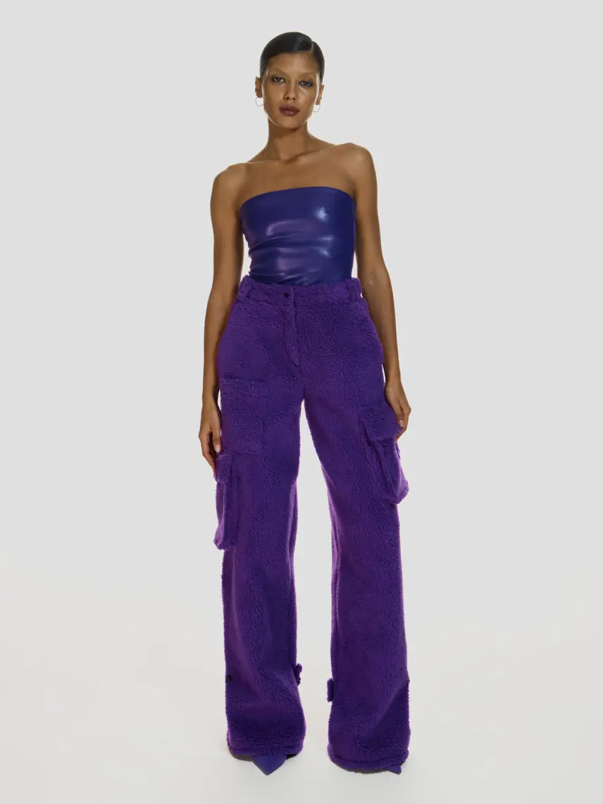 CULTNAKED Pantaloni soffici viola