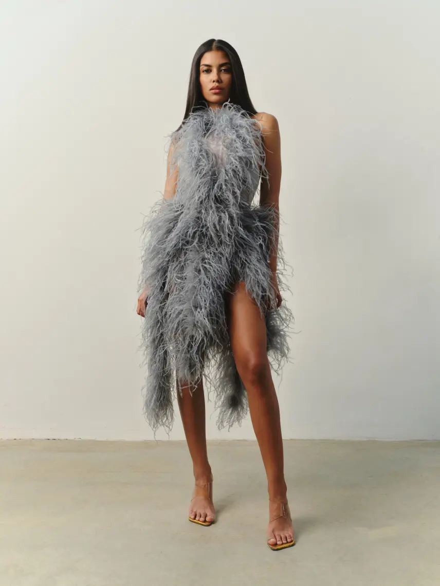 CULTNAKED Kombinezon Cloud Nine w kolorze Smoke Feathers