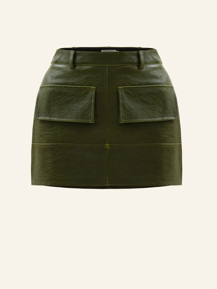 CULTNAKED Gonna-pantalone a pannelli color peridoto