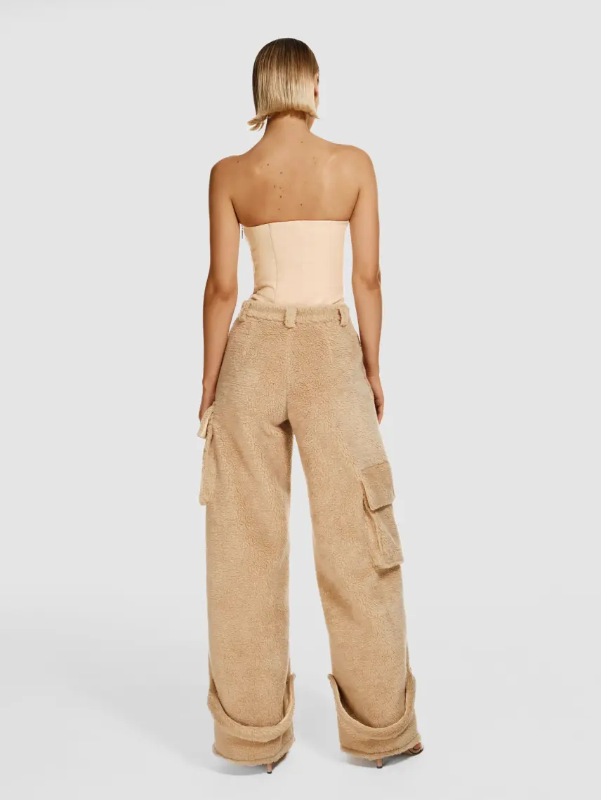 CULTNAKED Pantaloni soffici color latte