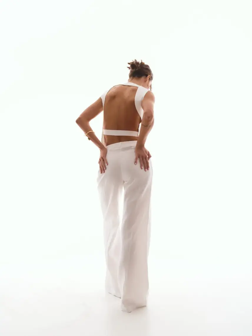 Samadhi Pantaloni in lino color latte Chloe