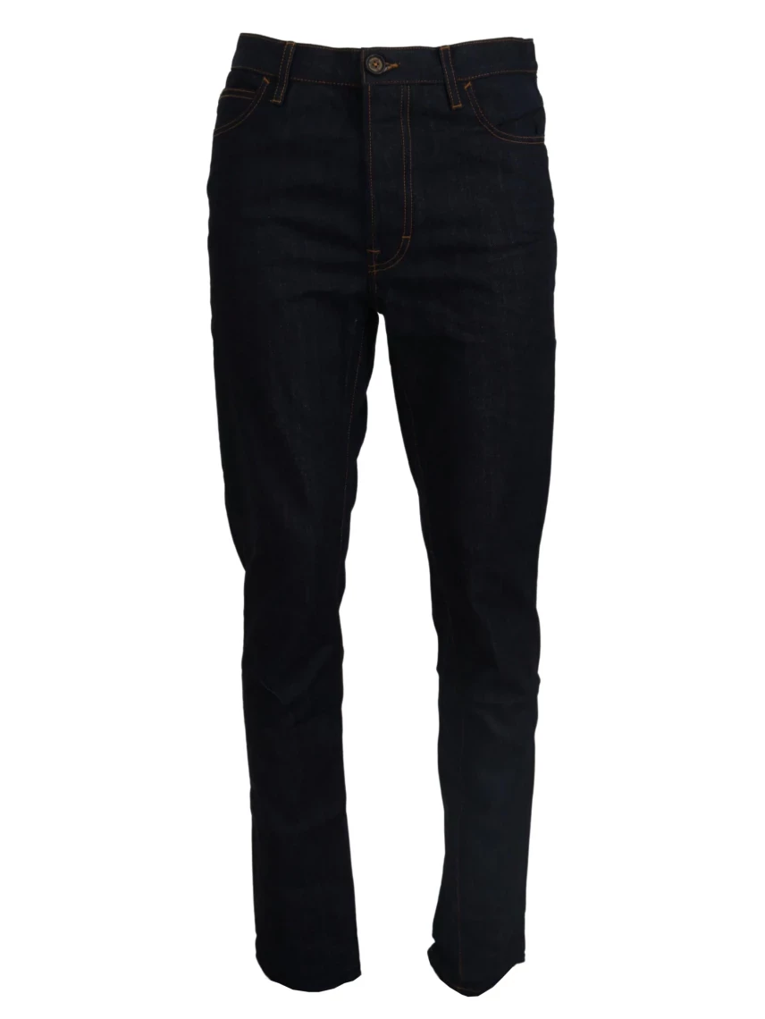 Vivienne Westwood Jeans da uomo in denim affusolato classico blu