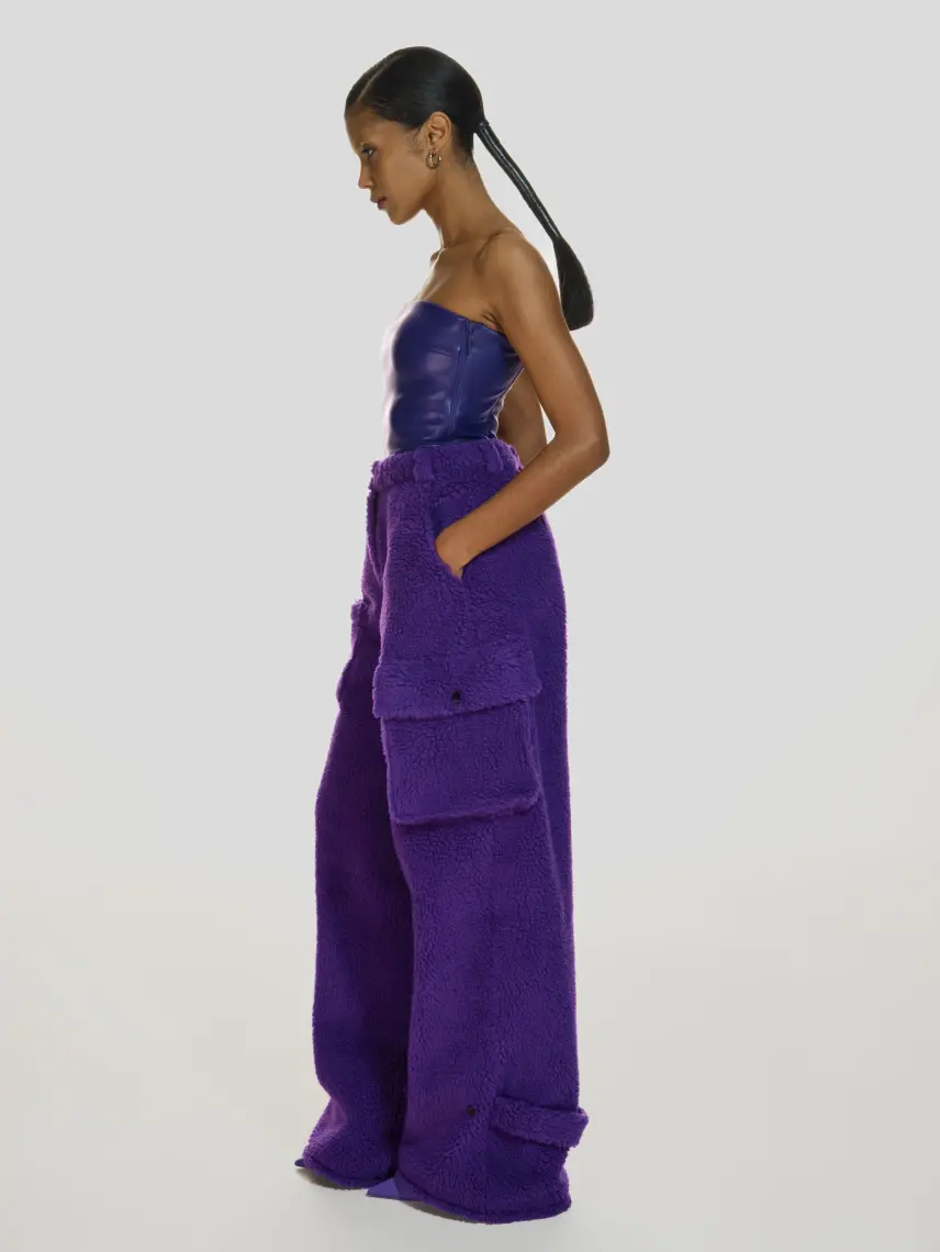 CULTNAKED Pantaloni soffici viola