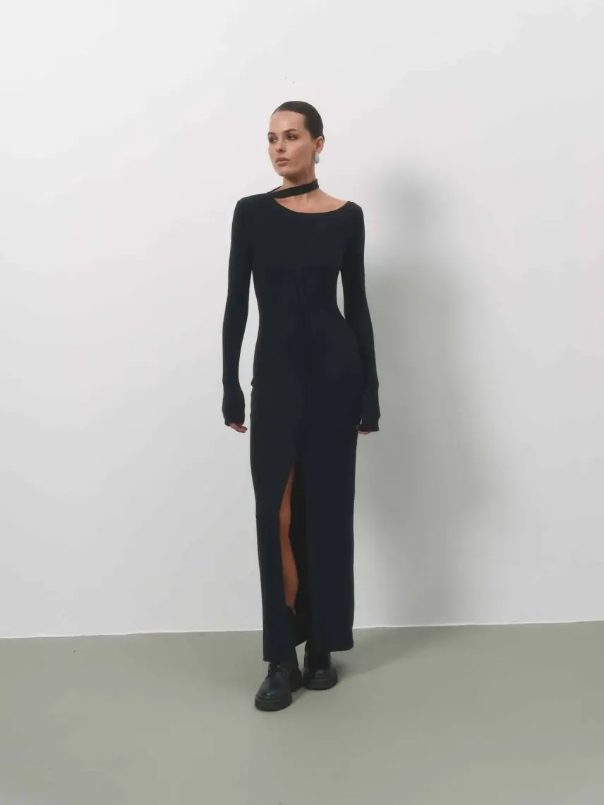 Samadhi Максі-сукня з ангорового трикотажу