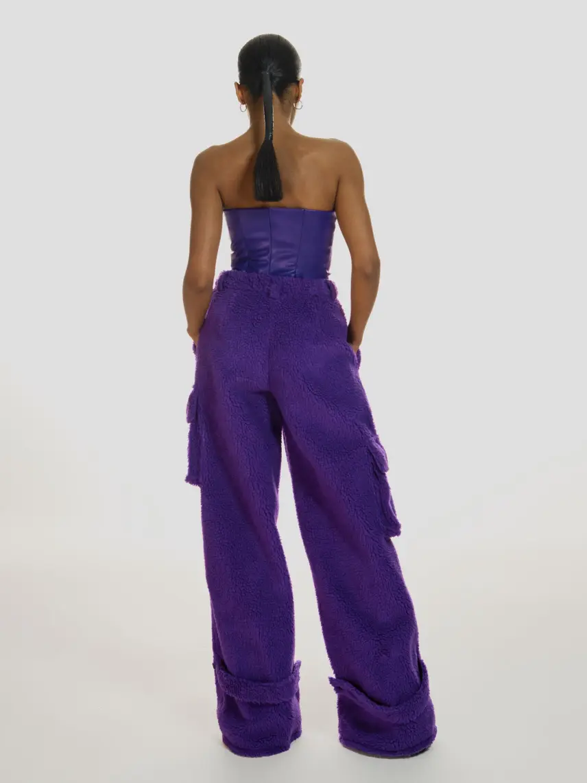 CULTNAKED Pantaloni soffici viola