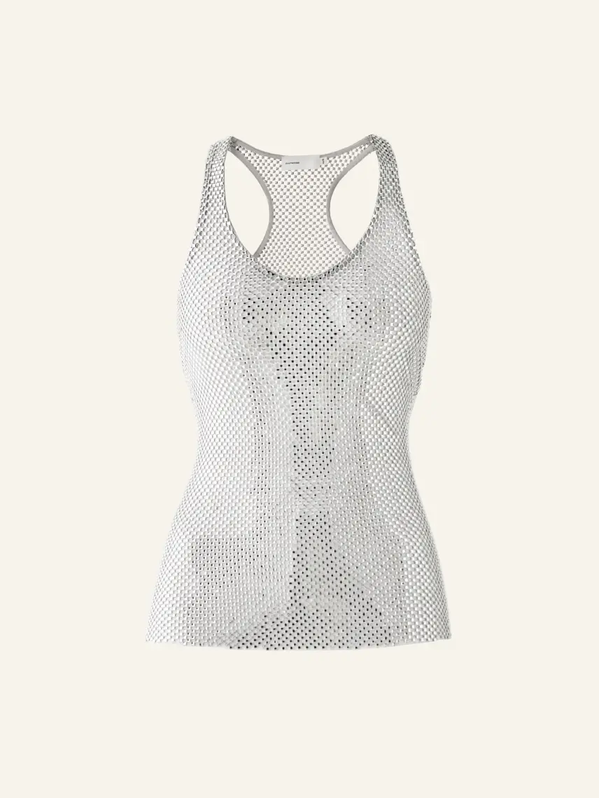 CULTNAKED Top Stardust color argento