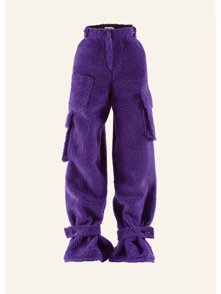CULTNAKED Pantaloni soffici viola
