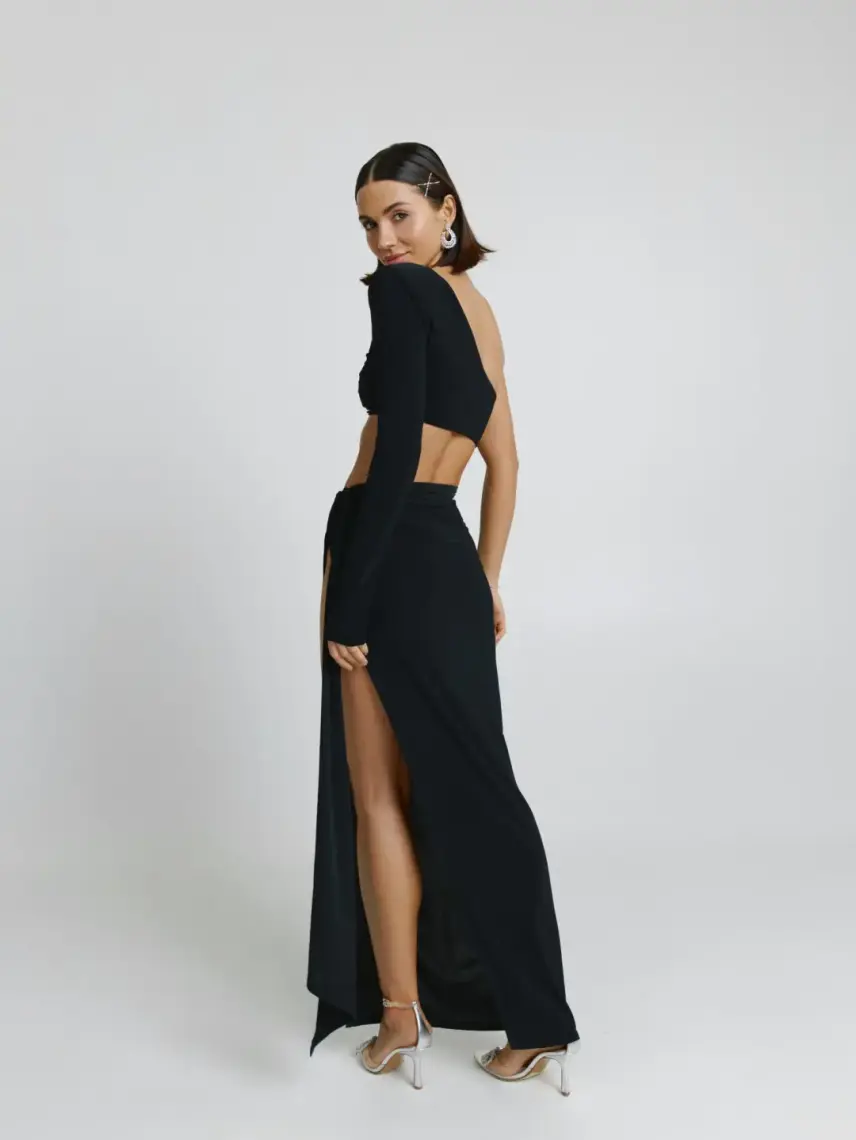 Samadhi Amazonka black maxi skirt