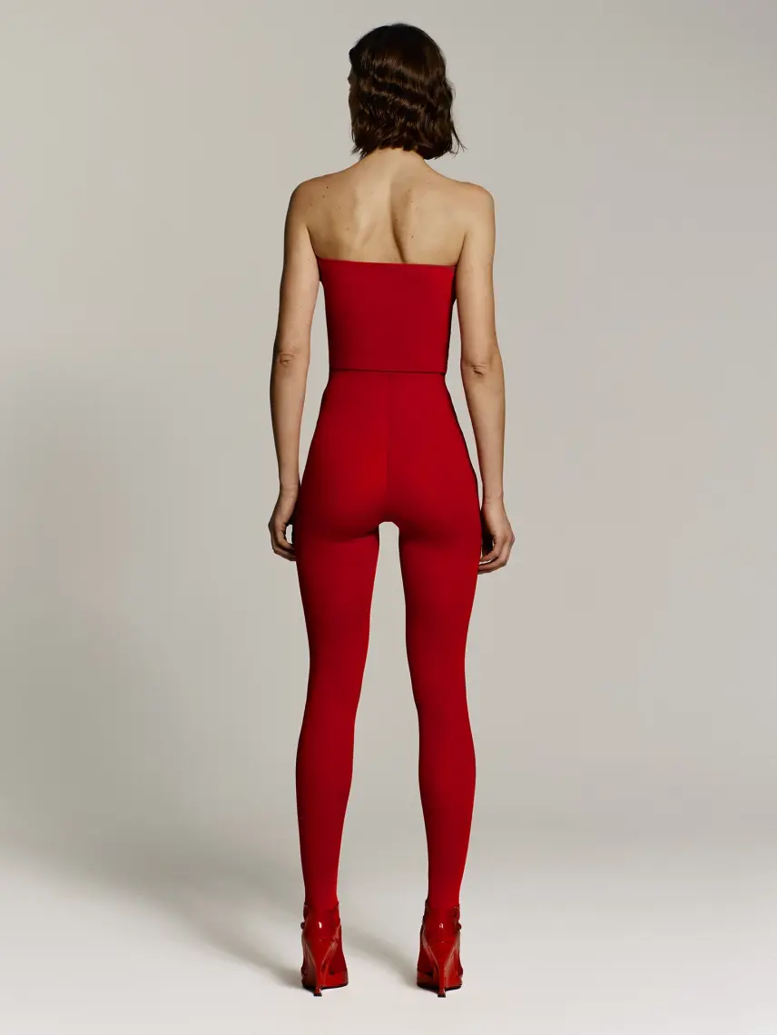 CULTNAKED Leggings color carne rossi