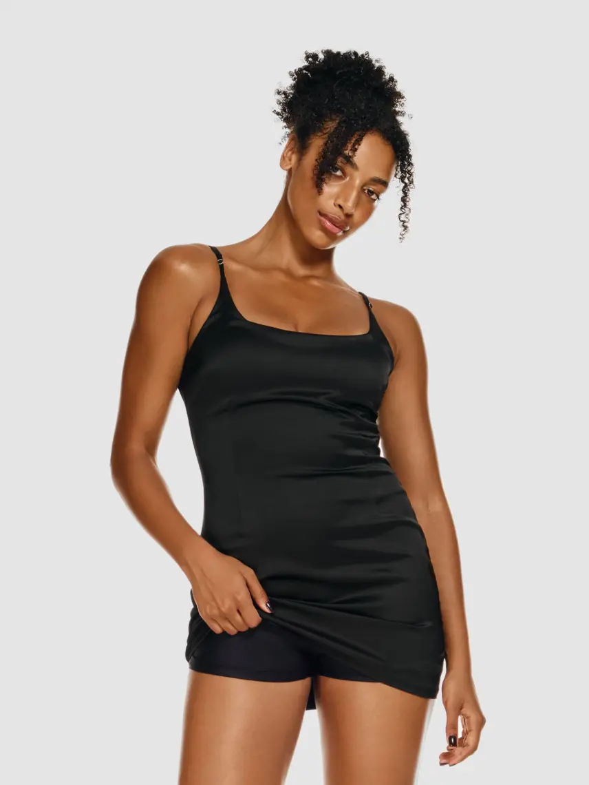 CULTNAKED Kombinezon w kształcie klepsydry w kolorze onyksu