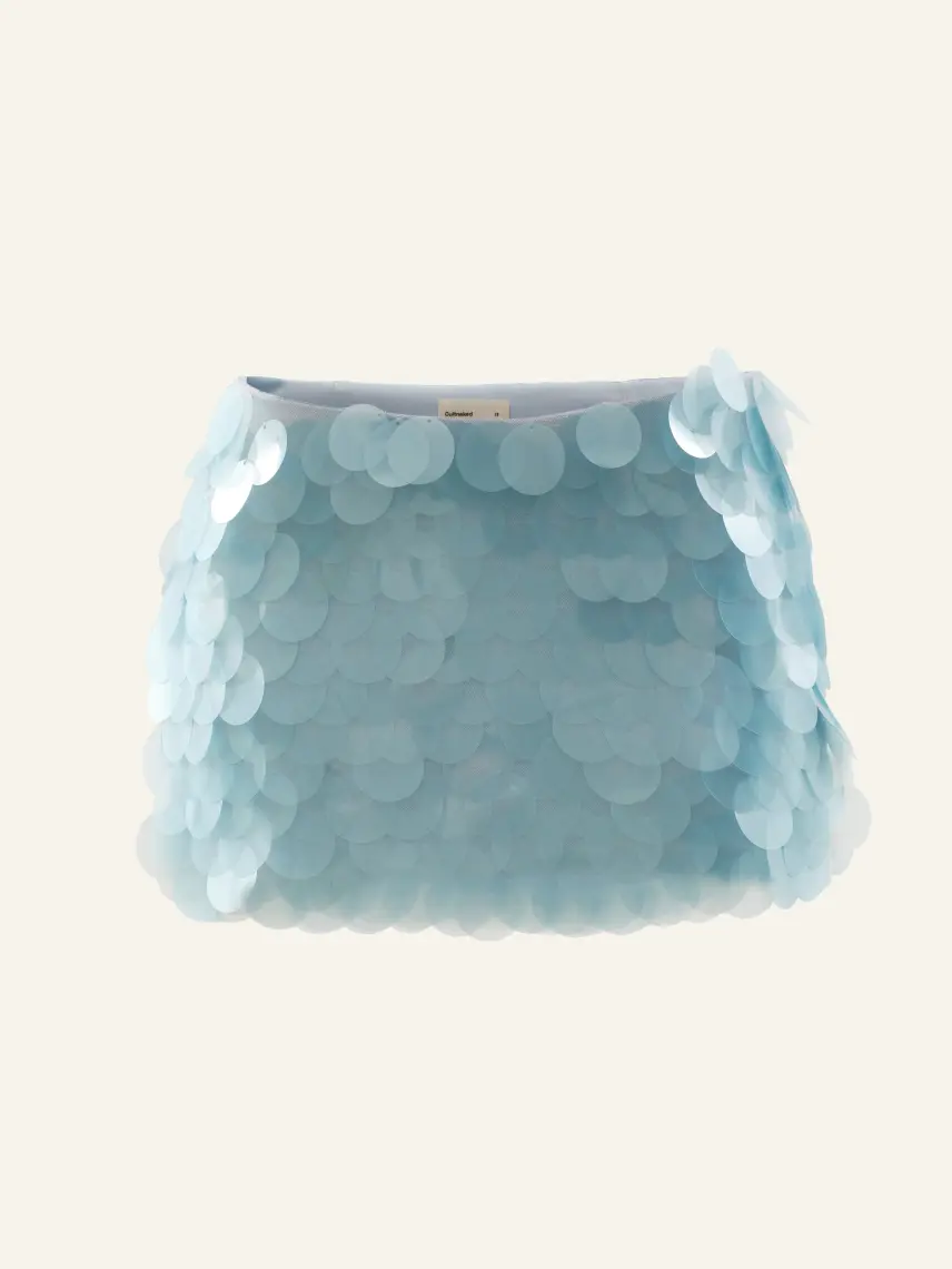 CULTNAKED Minigonna Shuffle in blu acqua