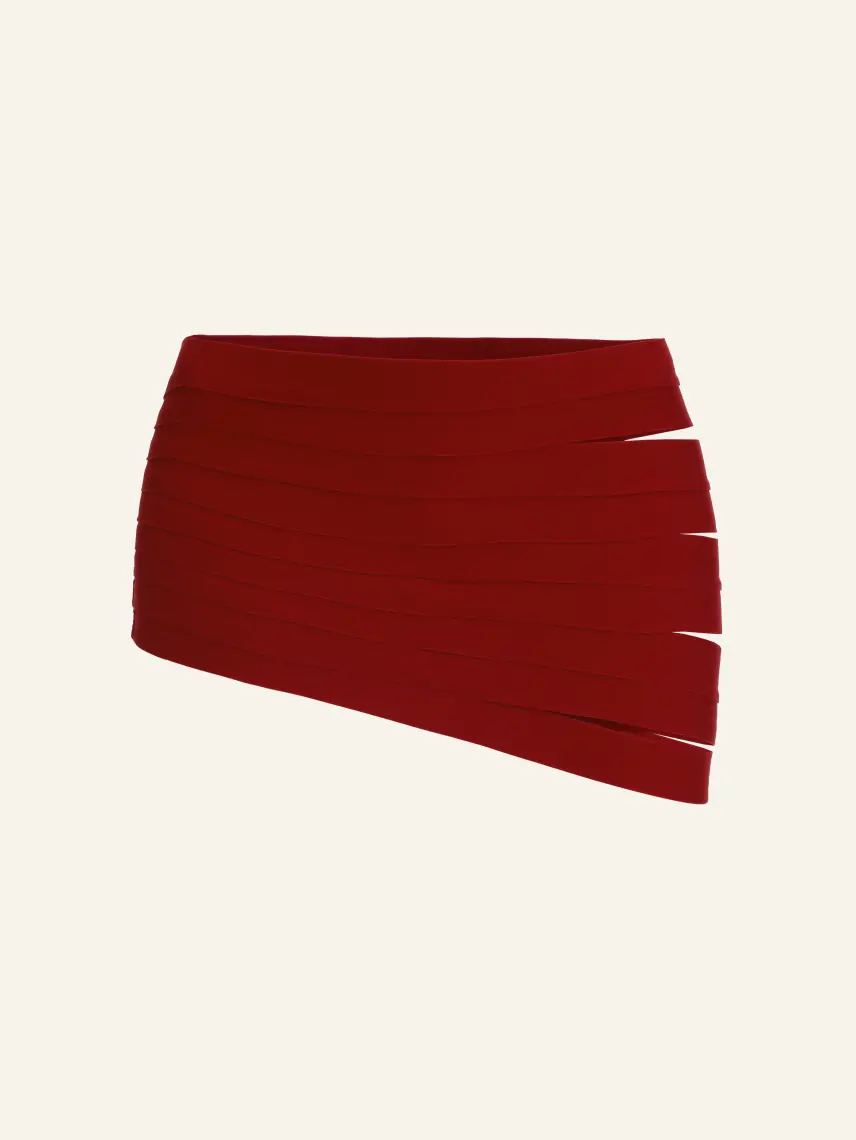 CULTNAKED Gonna Borderline color rosso passione