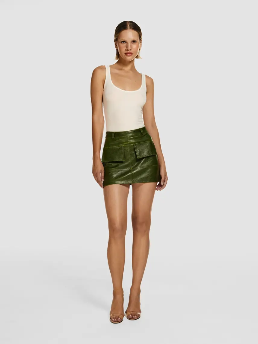 CULTNAKED Gonna-pantalone a pannelli color peridoto