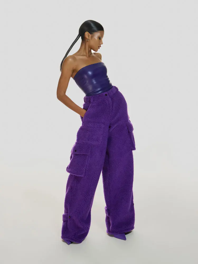 CULTNAKED Pantaloni soffici viola