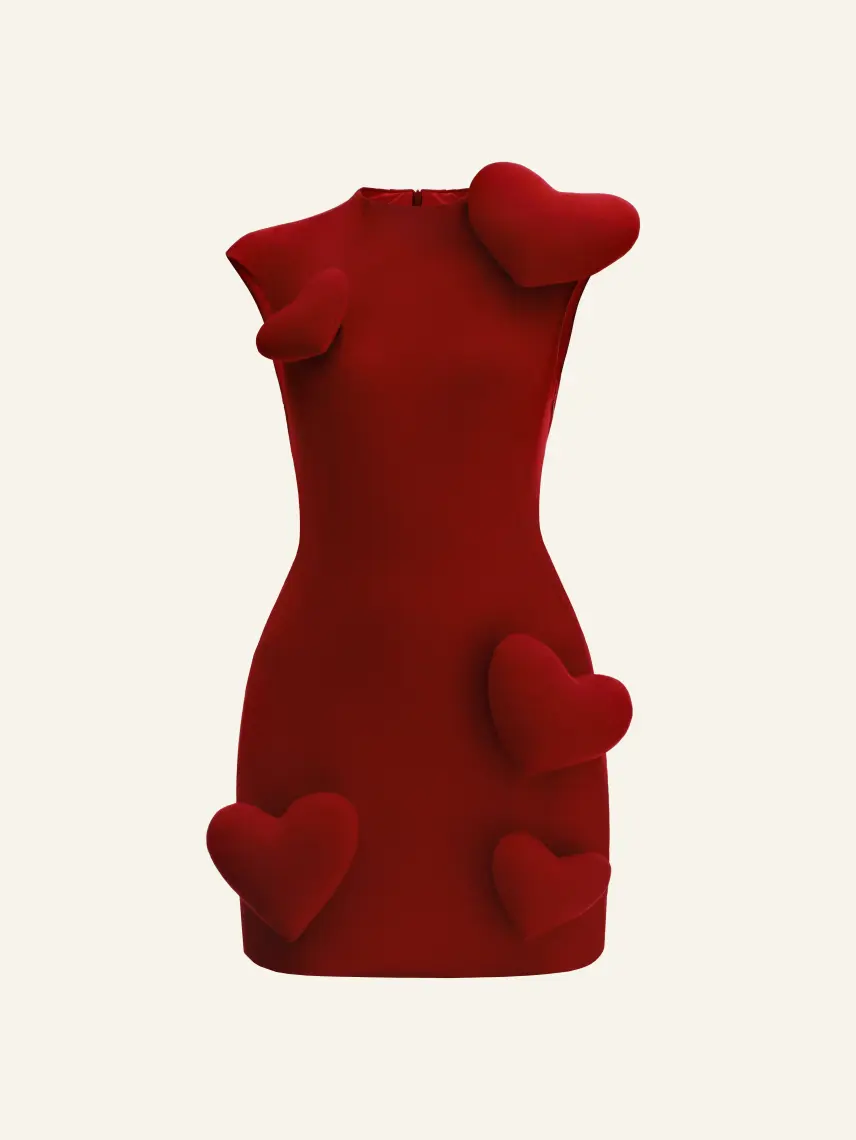 CULTNAKED Abito da sera 9PM color rosso cuore
