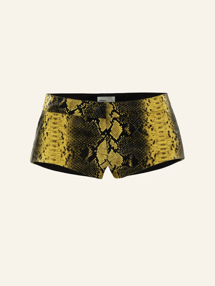 CULTNAKED Mini shorts in pitone giallo
