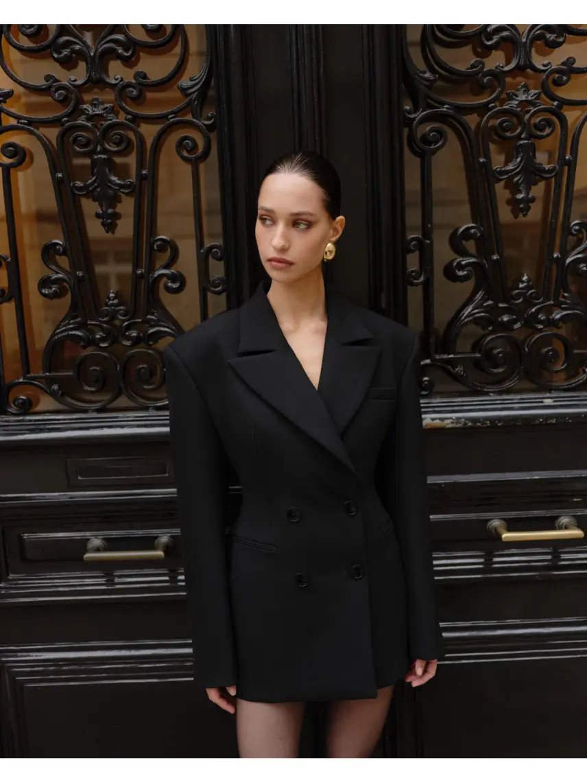 Stash Сукня-жакет Sienna чорного кольору